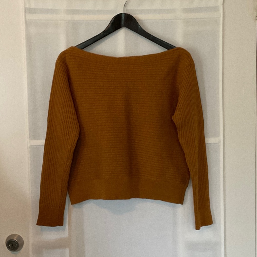 Babaton Boat Neck Sweater in Warm mustard Brown large